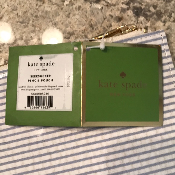 Kate Spade Seersucker Pencil Pouch - Picture 5 of 8